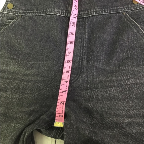 ASOS Denim Black Gray Wash Bib Jean Overalls Sz 0 - Picture 6 of 8